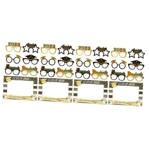 ULTECHNOVO 4 Sätze Abschlussbrillen Requisiten Party -requisiten Geformt Dekorationen Abschluss Requisiten Abschlussfoto -requisiten Verkaufsstand Gläser Rahmen Gold Papier ULTECHNOVO 4 Sätze Abschlussbrillen Requisiten Party -requisiten Geformt Dekorationen Abschluss Requisiten Abschlussfoto -requisiten Verkaufsstand Gläser Rahmen Gold Papier von ULTECHNOVO