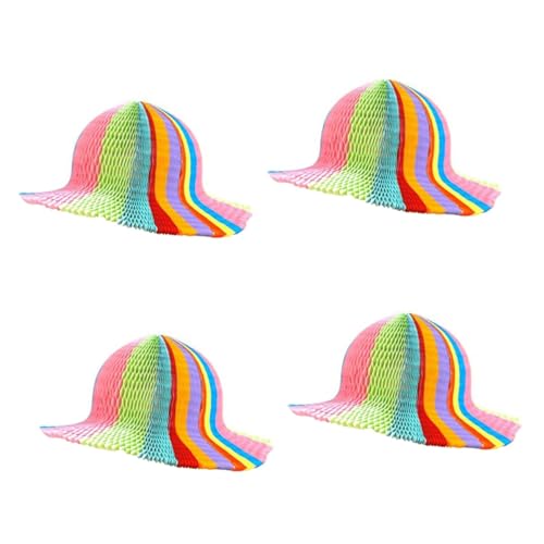 ULTECHNOVO 4 Stück Bunte Faltbare Papiervase Hüte mit Wabenstruktur Einheitsgröße Atmungsaktiv Unisex Partydeko DIY Accessoire Vielseitig Verwendbar Auffälliges Regenbogen ULTECHNOVO 4 Stück Bunte Faltbare Papiervase Hüte mit Wabenstruktur Einheitsgröße Atmungsaktiv Unisex Partydeko DIY Accessoire Vielseitig Verwendbar Auffälliges Regenbogen von ULTECHNOVO