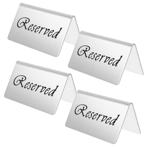 ULTECHNOVO 4 Stück Doppelseitige Reserviertenschilder aus Teiliges Tischaufsteller Stabile Zeltform für Hochzeit Party Business Event Wiederverwendbare Reservierungstafeln für ULTECHNOVO 4 Stück Doppelseitige Reserviertenschilder aus Teiliges Tischaufsteller Stabile Zeltform für Hochzeit Party Business Event Wiederverwendbare Reservierungstafeln für von ULTECHNOVO