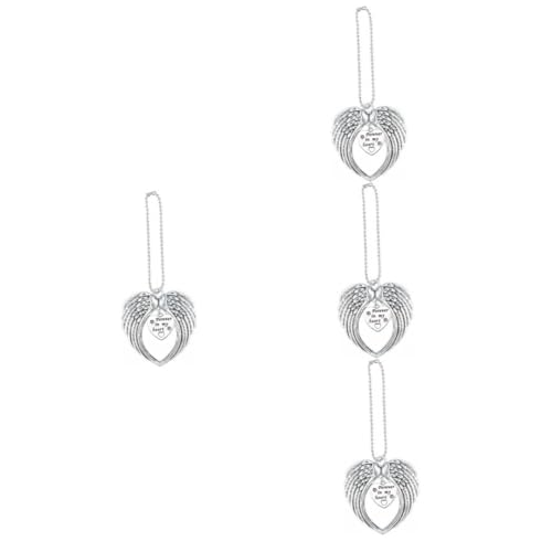 ULTECHNOVO 4 Stück Herz-flügel-anhänger Winkelflügel-hängedekoration Flügelanhänger Anhänger-Ornament Dekorative Flügel Hängende Ornamente Anhängerdekoration Silver Legierung ULTECHNOVO 4 Stück Herz-flügel-anhänger Winkelflügel-hängedekoration Flügelanhänger Anhänger-Ornament Dekorative Flügel Hängende Ornamente Anhängerdekoration Silver Legierung von ULTECHNOVO