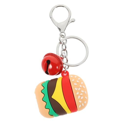 ULTECHNOVO 4 Stück Mini Hamburger Schlüsselanhänger Realistische Lebensmittel Anhänger aus und Tragbare Taschenanhänger Kreatives DIY Schlüsselbund Zubehör für Burger von ULTECHNOVO