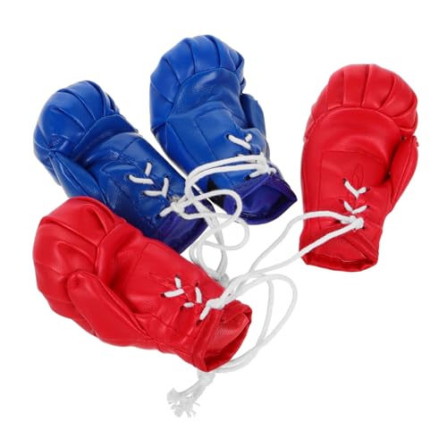 ULTECHNOVO 4 Stück Mini Handschuhe Miniatur Boxhandschuhe Ornament Boxspielzeug Mini Boxhandschuhe Sport Ornament Mini Boxhandschuhe Büro Schreibtisch Ornament Boxhandschuhe Kostüm von ULTECHNOVO