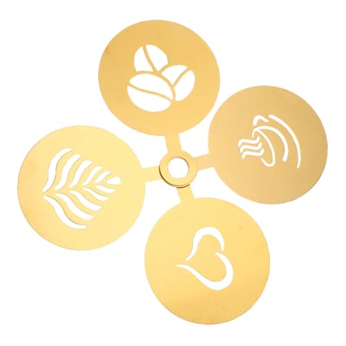 ULTECHNOVO 4 Stück Schimmel Cookie-art-schablone Schablone Zum Dekorieren Von Kaffee Herz-vorlage Latte-art-vorlage Wiederverwendbare Kuchenschablone Keksschablone Golden Rostfreier Stahl ULTECHNOVO 4 Stück Schimmel Cookie-art-schablone Schablone Zum Dekorieren Von Kaffee Herz-vorlage Latte-art-vorlage Wiederverwendbare Kuchenschablone Keksschablone Golden Rostfreier Stahl von ULTECHNOVO