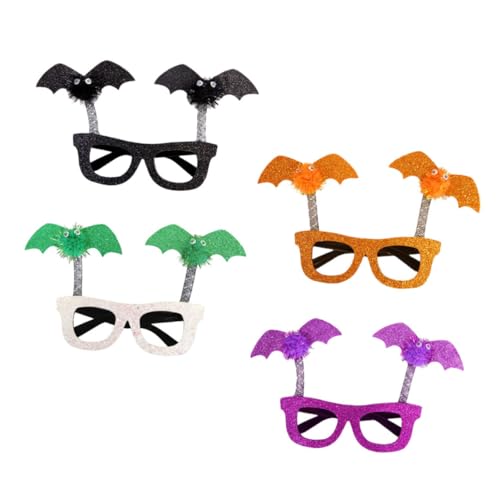 ULTECHNOVO 4 Stück Teiliges Halloween Brillengestell Schwarz Orange Grün Dekorative Fledermaus Brillenrahmen für Erwachsene und Partyspaß Kostümaccessoire für Halloween Feier und Fasching ULTECHNOVO 4 Stück Teiliges Halloween Brillengestell Schwarz Orange Grün Dekorative Fledermaus Brillenrahmen für Erwachsene und Partyspaß Kostümaccessoire für Halloween Feier und Fasching von ULTECHNOVO