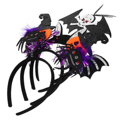 ULTECHNOVO 4 Stück Teiliges Halloween Stirnband mit Fledermaus Kürbis und Elementen Kostüm Haarband für Party Festival Leicht und Bequem für Stundenlangen Tragekomfort ULTECHNOVO 4 Stück Teiliges Halloween Stirnband mit Fledermaus Kürbis und Elementen Kostüm Haarband für Party Festival Leicht und Bequem für Stundenlangen Tragekomfort von ULTECHNOVO