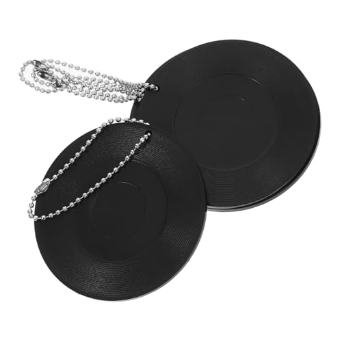 ULTECHNOVO 4 Stück Vinyl-schallplatten-schlüsselanhänger Mini-dj-schlüsselanhänger Tassenwender-kit Dj -spieler Schlüsselbund Dj-disc-schlüsselanhänger Schlüsselbund Aufzeichnen Abs Black von ULTECHNOVO