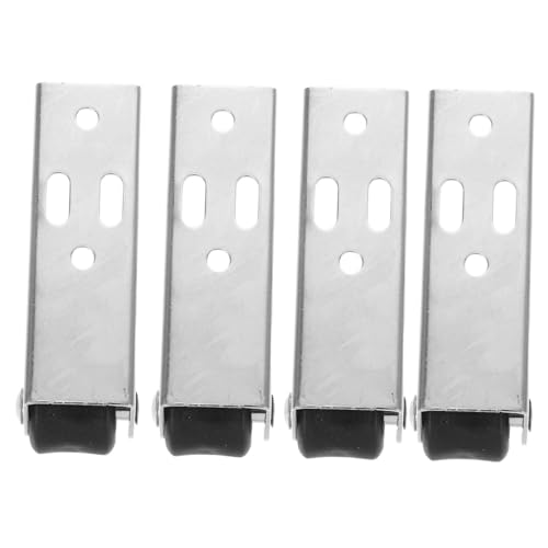 ULTECHNOVO 4 Stücke Hölzerne Türunterstützung kleine Lenkrollen kleine Möbelrollen Rollen für Möbelbeine Möbeltransporter Sofarollen Räder für Küchenschränke Rollen für Stühle Eisen Silver von ULTECHNOVO