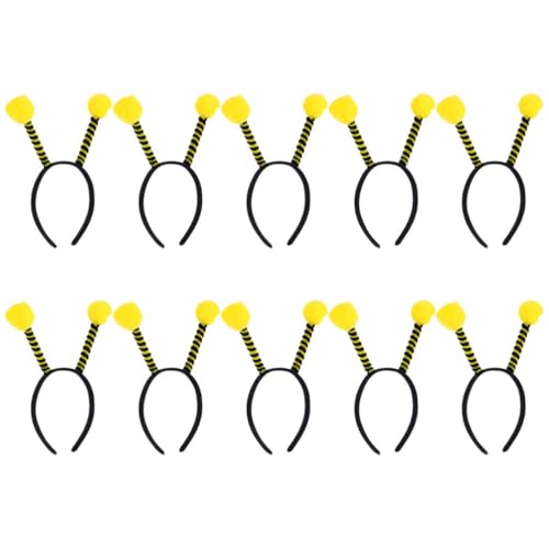 ULTECHNOVO 40 Stück Bienententakeln-Stirnbänder Antennen Und Ohren – Goldenes Marienkäfer-Cosplay-Zubehör Bienen-Haarbänder Haarreifen Für Frauen Und Mädchen von ULTECHNOVO