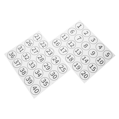 ULTECHNOVO 40 Stück Digitale Aufkleber Zahlenbezeichnungen Aufkleber Mit Kleinen Nummern Aufkleber Zahlen Aufklebernummer Zahlen Für Die Klassenzimmerwand Zahlen Aufkleben Pvc von ULTECHNOVO