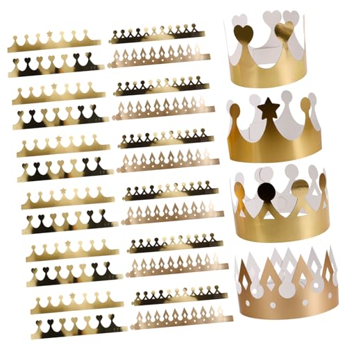 ULTECHNOVO 40 Stück Papierkronen für Geburtstagsfeiern Goldene Roségoldene Partyhüte für Diy Krone für Jungen und Mädchen Einzigartige Fotorequisiten und Partydekoration ULTECHNOVO 40 Stück Papierkronen für Geburtstagsfeiern Goldene Roségoldene Partyhüte für Diy Krone für Jungen und Mädchen Einzigartige Fotorequisiten und Partydekoration von ULTECHNOVO