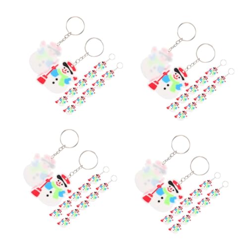 ULTECHNOVO 48 Stk. Teiliges Weihnachtsmann Schlüsselanhänger aus Hochwertigem PVC Cartoon Muster Bunte Weihnachts Anhänger als Party Mitgebsel und Langlebig und Festlich von ULTECHNOVO