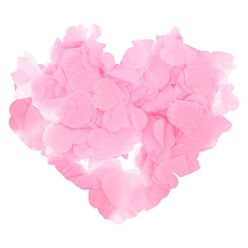 ULTECHNOVO 4Er-Packung Konfetti bodendeko the wedding party hochzeitsdeko geschenkdeko hochzeitsparty Dekorationen aufdecken Geschlecht offenbaren Herzen Abdichten von Rohrkappen Papier Rosa von ULTECHNOVO