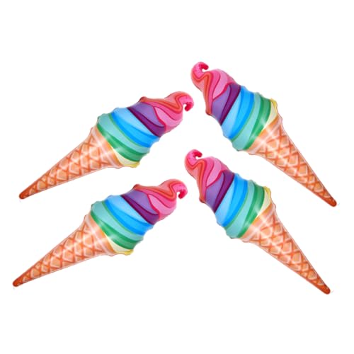 ULTECHNOVO 4Stücke Aufblasbare Eiscreme Eistüte Lustige Party Dekoration für Geburtstagsfeiern und Veranstaltungen Vielseitig Einsetzbar Eisspielzeug und Langlebig von ULTECHNOVO