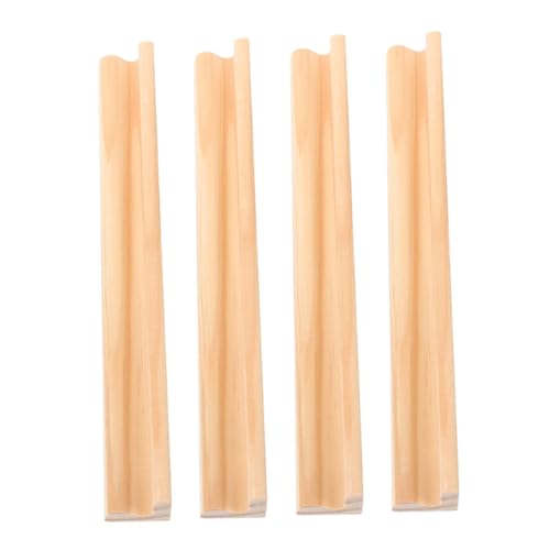 ULTECHNOVO 4Stücke Holz Domino Halter Stabiler Domino Ständer aus Naturholz für Spiele und DIY Bastelprojekte für Buchstaben und Domino Fliesen Geeignet von ULTECHNOVO
