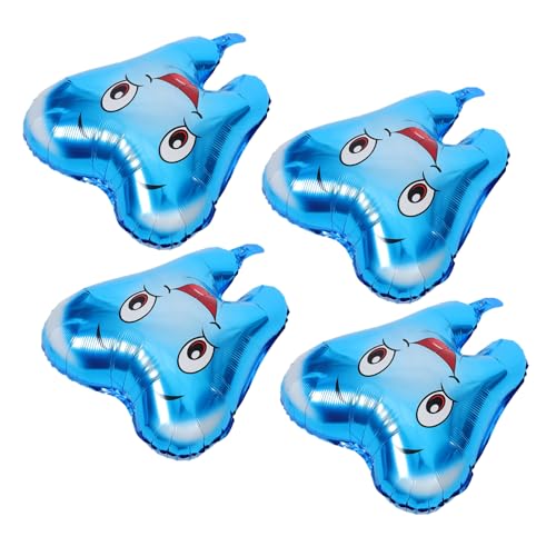ULTECHNOVO 4Stücke Luftballons Babyparty Dekoration Langlebige Aluminiumfolienballons mit Cartoon Zähnen für Geburtstagsfeiern und Süße Anlässe Robust und Sicher für Ihre von ULTECHNOVO