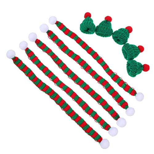 ULTECHNOVO 5 Sätze Teiliges Set Mini Wollmützen und Schals für Weinflaschen Weihnachtsdeko Flaschenaccessoires Rot Grün Dekorative Flaschenhüllen für Festliche Tischdekoration ULTECHNOVO 5 Sätze Teiliges Set Mini Wollmützen und Schals für Weinflaschen Weihnachtsdeko Flaschenaccessoires Rot Grün Dekorative Flaschenhüllen für Festliche Tischdekoration von ULTECHNOVO
