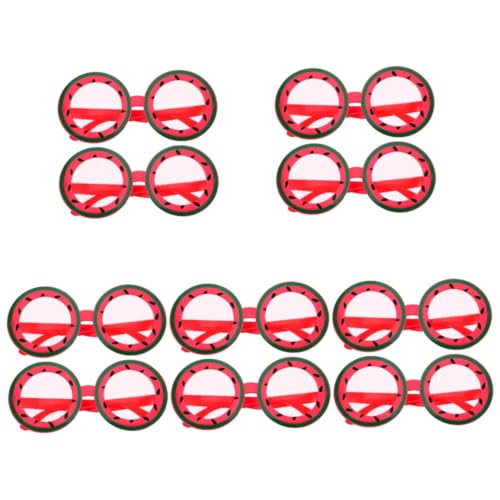 ULTECHNOVO 5 Sätze Wassermelonengläser Lustige Brille Party Zubehör Hawaii-motto-brille Karnevalsbrille Abschlussparty Brille Schüttgut Laterne Plastikpartybrille Partyzubehör Stk 2 Stück * 5 von ULTECHNOVO