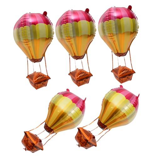 ULTECHNOVO 5 Stück 4D Aluminiumfolienballon Ballonbogenstreifen Heißluftballon aus Aluminium Party-Dekorationsballons luftballons Heißluftballon Aluminiumballon Heißluftballondekoration ULTECHNOVO 5 Stück 4D Aluminiumfolienballon Ballonbogenstreifen Heißluftballon aus Aluminium Party-Dekorationsballons luftballons Heißluftballon Aluminiumballon Heißluftballondekoration von ULTECHNOVO