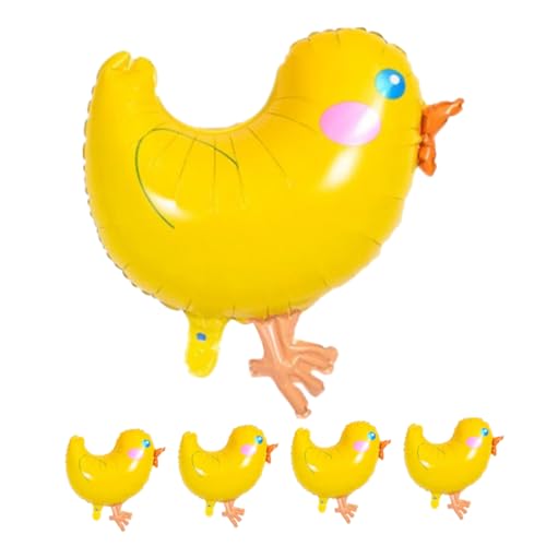 ULTECHNOVO 5 Stück Hühnerballon Folienballon Hühner Aluminiumballon Partydekorationen Für Erwachsene Bauernhoftier Dekorationen Bauernhoftier Ballons Karnevalsballons Aluminiumfolie von ULTECHNOVO