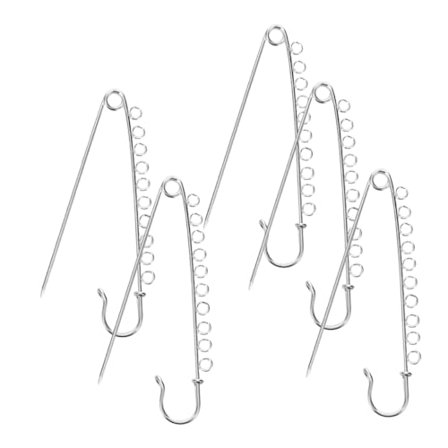 ULTECHNOVO 5 Stück Silberne Nadel Sicherheitsstift Sicherheitsnadel Schmuck Sicherheitsnadel-Anhänger für Socken Sicherheitsnadel für das Fitnessstudio Sicherheitsnadeln schwarz Hallo Metall von ULTECHNOVO