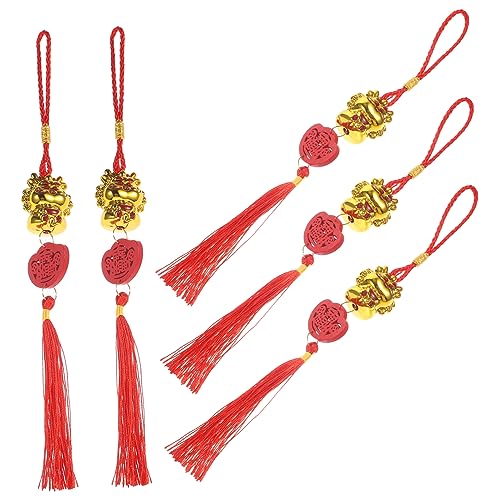 ULTECHNOVO 5 Stück Teiliges Chinesisches Drachen Zodiac Hängedekor Traditionelle Neujahrsanhänger mit Festlichem Design Farbenfrohe Feng Shui Ornamente für Zuhause Büro Hochzeit und Party ULTECHNOVO 5 Stück Teiliges Chinesisches Drachen Zodiac Hängedekor Traditionelle Neujahrsanhänger mit Festlichem Design Farbenfrohe Feng Shui Ornamente für Zuhause Büro Hochzeit und Party von ULTECHNOVO