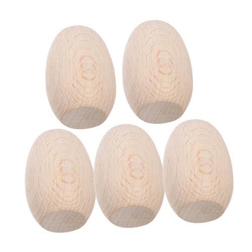 ULTECHNOVO 5 Stück Teiliges Holz Ostereier zum Bemalen Unbemalte Holzeier für Diy Bastelset Leichte Bruchfeste Holzornamente für Kreative Osterdekoration und Handwerksprojekte ULTECHNOVO 5 Stück Teiliges Holz Ostereier zum Bemalen Unbemalte Holzeier für Diy Bastelset Leichte Bruchfeste Holzornamente für Kreative Osterdekoration und Handwerksprojekte von ULTECHNOVO