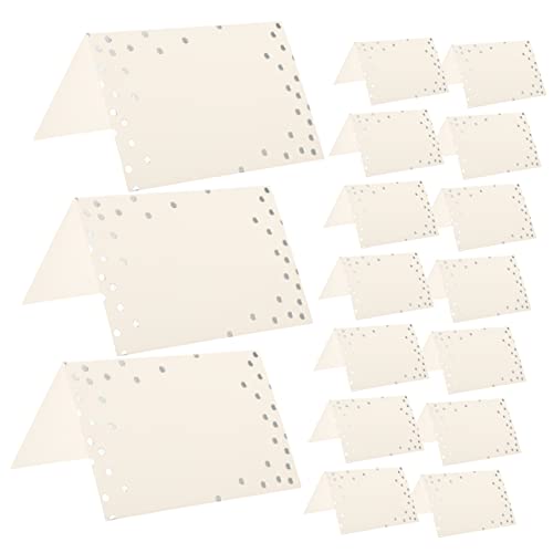 ULTECHNOVO 50 Stück Tischkarten Hochzeit Silber Platzkarten mit Punkten Stabile Beschreibbare Namenskarten für Sitzordnung und Festliche Tischdekoration bei Bankett und Feier ULTECHNOVO 50 Stück Tischkarten Hochzeit Silber Platzkarten mit Punkten Stabile Beschreibbare Namenskarten für Sitzordnung und Festliche Tischdekoration bei Bankett und Feier von ULTECHNOVO