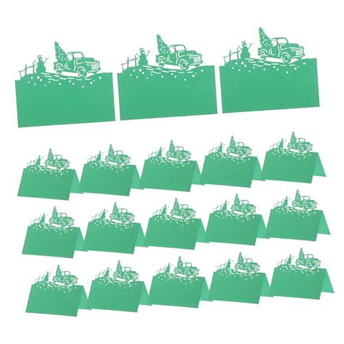 ULTECHNOVO 50 Stück Weihnachtsbaumtischkarte Zeltkarten für die Tischdekoration Schneeflocken-Tischkarten Schneeflocken-Tischsets Platzkarten für Weihnachtsfeiern Papier Green ULTECHNOVO 50 Stück Weihnachtsbaumtischkarte Zeltkarten für die Tischdekoration Schneeflocken-Tischkarten Schneeflocken-Tischsets Platzkarten für Weihnachtsfeiern Papier Green von ULTECHNOVO
