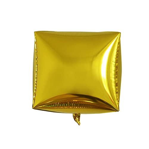 ULTECHNOVO 5Stücke Quadratische Aluminiumfolie Ballons Party Dekoration für Festivals Gold Einzigartige Form für Unvergessliche Feiern und Events von ULTECHNOVO