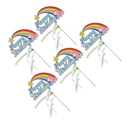 ULTECHNOVO 5er Set Kuchen -picks Zum Geburtstag Geburtstagskuchen Brauch Bausatz Dekorationen Kuchendeckel Party Kuchendekorationskit Topper Regenbogen Geburtstag Cupcake Picks Blue ULTECHNOVO 5er Set Kuchen -picks Zum Geburtstag Geburtstagskuchen Brauch Bausatz Dekorationen Kuchendeckel Party Kuchendekorationskit Topper Regenbogen Geburtstag Cupcake Picks Blue von ULTECHNOVO
