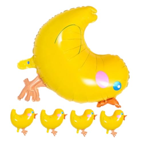 ULTECHNOVO 5pcs Niedliche Hühnerballons Für Babyparty- Und Geburtstagsfeierlieferungen Ideal Für Bauernhaus Und Karnevalsdekorationen in Den Innenhof von ULTECHNOVO