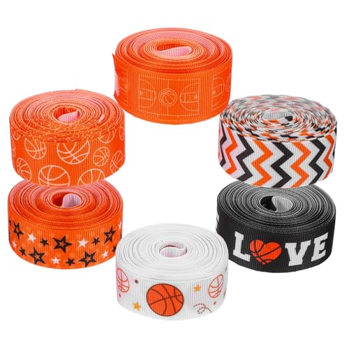 ULTECHNOVO 6 Rollen Basketballband Sportballband kreatives Geschenkband Basketball -Dekorband DIY -Band Sportbasketballbänder kreatives Band Basketball -Softballbänder Wickelband Polyester ULTECHNOVO 6 Rollen Basketballband Sportballband kreatives Geschenkband Basketball -Dekorband DIY -Band Sportbasketballbänder kreatives Band Basketball -Softballbänder Wickelband Polyester von ULTECHNOVO