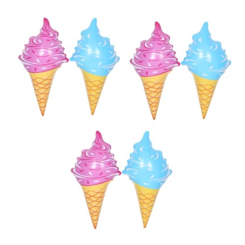 ULTECHNOVO 6 Stck. Aufblasbares Eiscreme Schwimmspielzeug Buntes Poolspielzeug für Süße Eiscreme Deko für Sommerparty und Outdoor Spaß Leicht Aufzublasen Robustes Material von ULTECHNOVO