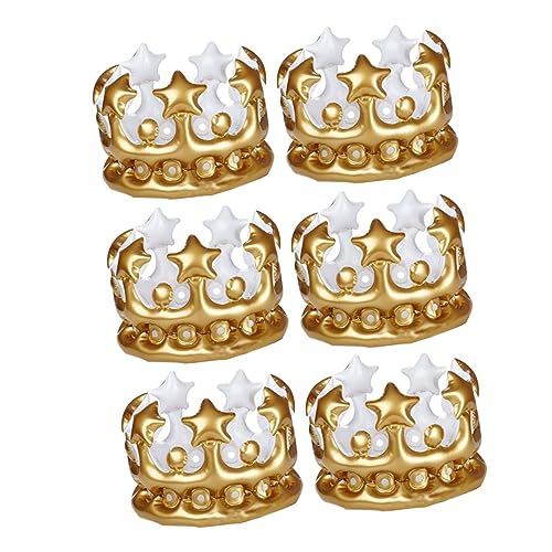 ULTECHNOVO 6 Stück Aufblasbare PVC Krone Teiliges Leichter Party Kopfschmuck für Erwachsene Cosplay Verkleidung und Geburtstagsdekoration Komfortabel und Langlebig für Kreative Fotomotive ULTECHNOVO 6 Stück Aufblasbare PVC Krone Teiliges Leichter Party Kopfschmuck für Erwachsene Cosplay Verkleidung und Geburtstagsdekoration Komfortabel und Langlebig für Kreative Fotomotive von ULTECHNOVO