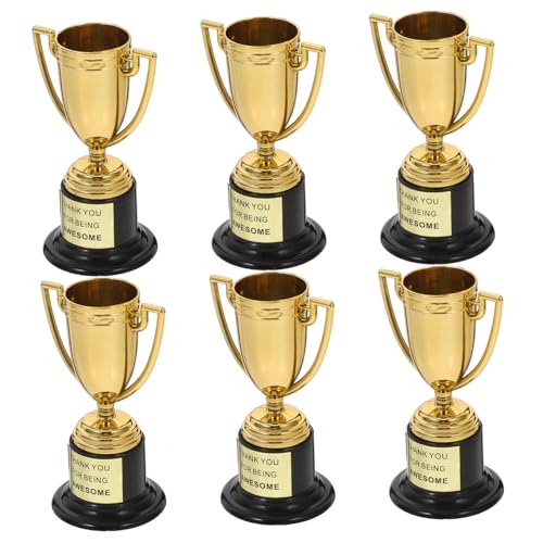 ULTECHNOVO 6 Stück Goldene Mini Trophäen für Sportveranstaltungen Auszeichnung für Erwachsene als Party Gastgeschenk und Anerkennung von Leistungen von ULTECHNOVO