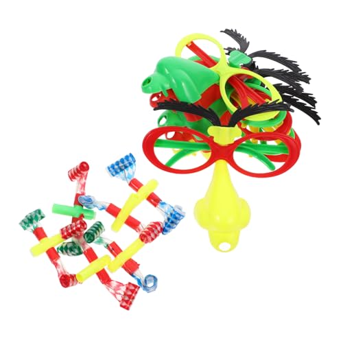 ULTECHNOVO 6 Stück Lustige Brille mit Großer Fake Nase und Augen für Halloween Kostüme Party Dekoration und Aufführungen Spaßbrillen mit Pfeife für Erwachsene von ULTECHNOVO