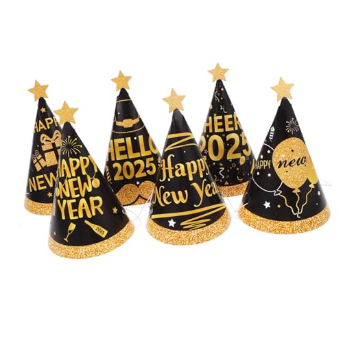 ULTECHNOVO 6 Stück Neujahr Partyhüte Papierkegel Hüte für Lustige Dekoration für Silvesterfeiern Bequeme und Sichere Kopfbedeckung für Unvergessliche Feiern ULTECHNOVO 6 Stück Neujahr Partyhüte Papierkegel Hüte für Lustige Dekoration für Silvesterfeiern Bequeme und Sichere Kopfbedeckung für Unvergessliche Feiern von ULTECHNOVO