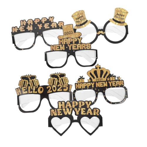 ULTECHNOVO 6 Stück Neujahrs Papierbrillen Lustige Party Fotomotive Glatte Rahmen ohne Hautreizungen Festliche Accessoires für Silvester und Themenfeiern ULTECHNOVO 6 Stück Neujahrs Papierbrillen Lustige Party Fotomotive Glatte Rahmen ohne Hautreizungen Festliche Accessoires für Silvester und Themenfeiern von ULTECHNOVO