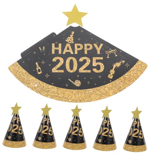 ULTECHNOVO 6 Stück Schwarzgoldener Papierhut Kind Neujahrsdekorationen Paillette Kegelhut Aus Papier Erwachsene Frohes Neues Jahr Partyhüte Partypapierhut Des Neuen Jahres ULTECHNOVO 6 Stück Schwarzgoldener Papierhut Kind Neujahrsdekorationen Paillette Kegelhut Aus Papier Erwachsene Frohes Neues Jahr Partyhüte Partypapierhut Des Neuen Jahres von ULTECHNOVO
