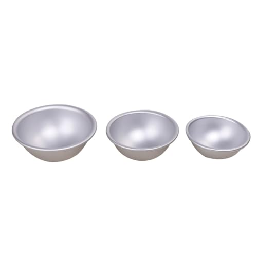 ULTECHNOVO 6 Stück Teiliges Badekugel Formen aus Lebensmittelechter Aluminiumlegierung Halbkugel Metallformen für DIY Badebomben Seifenherstellung Backen und Bastelprojekte Langlebig und von ULTECHNOVO