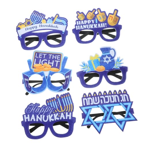 ULTECHNOVO 6 Stück Teiliges Hanukkah Party Brillen aus Leichte Foto Requisiten mit Festlichen Chanukka Elementen Bequem Tragbar für Feierdekoration und Gruppenfotos ULTECHNOVO 6 Stück Teiliges Hanukkah Party Brillen aus Leichte Foto Requisiten mit Festlichen Chanukka Elementen Bequem Tragbar für Feierdekoration und Gruppenfotos von ULTECHNOVO