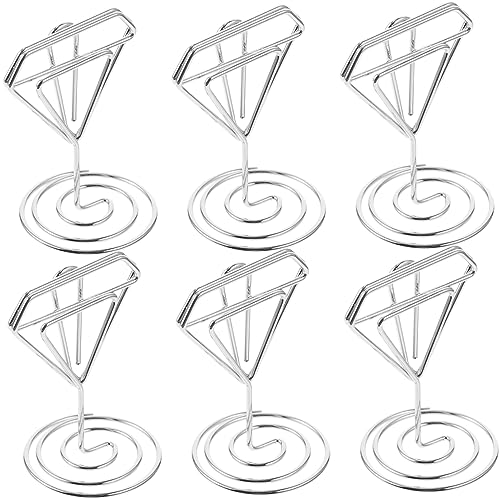 ULTECHNOVO 6 Stück Teiliges Hochzeitsplatzkartenhalter Kleine Tischkartenhalter aus Standfester Kartenclip für Tischnummern Menükarten und Fotos Silberne Diamantbasis ULTECHNOVO 6 Stück Teiliges Hochzeitsplatzkartenhalter Kleine Tischkartenhalter aus Standfester Kartenclip für Tischnummern Menükarten und Fotos Silberne Diamantbasis von ULTECHNOVO
