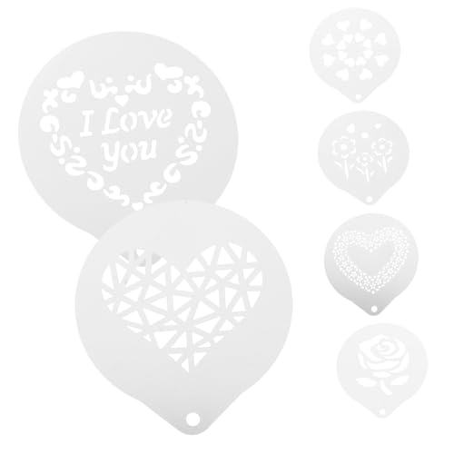 ULTECHNOVO 6 Stück Teiliges Kaffee Latte Stencils für Professionelle Kaffeekunst Vielseitige Muster Langlebig Geeignet für Barista und Heimgebrauch ULTECHNOVO 6 Stück Teiliges Kaffee Latte Stencils für Professionelle Kaffeekunst Vielseitige Muster Langlebig Geeignet für Barista und Heimgebrauch von ULTECHNOVO