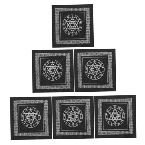 ULTECHNOVO 6 Stück Teiliges Tarot Divinations Tuch aus Schwarzem und Weißem Stoff für Altar und Wahrsagung Leicht rutschfest für Tarot Anfänger und von ULTECHNOVO
