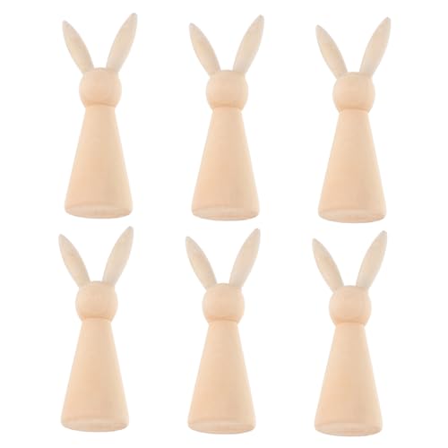 ULTECHNOVO 6 Stücke Ostern Bunny Unlackiert Bunny Peg Ostern DIY Hand Gemalt Bunny Ostern Desktop Dekoration Holz ULTECHNOVO 6 Stücke Ostern Bunny Unlackiert Bunny Peg Ostern DIY Hand Gemalt Bunny Ostern Desktop Dekoration Holz von ULTECHNOVO