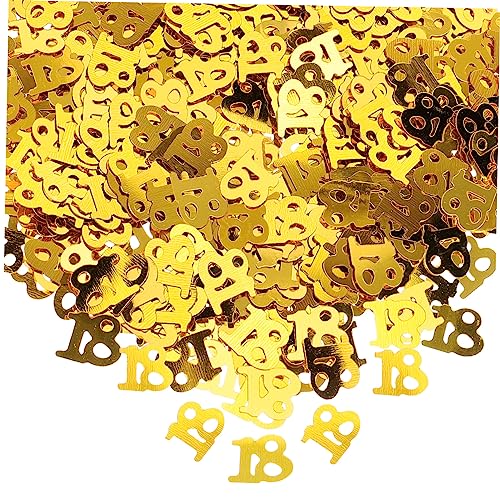 ULTECHNOVO 600 Stück Teiliges Goldenes Geburtstagskonfetti mit Zahlenmuster Glänzend und Glatt für Party und Festdekoration als Tischdeko für DIY Einladungen bei Geburtstagsfeier ULTECHNOVO 600 Stück Teiliges Goldenes Geburtstagskonfetti mit Zahlenmuster Glänzend und Glatt für Party und Festdekoration als Tischdeko für DIY Einladungen bei Geburtstagsfeier von ULTECHNOVO