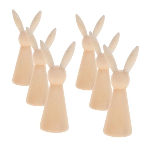 ULTECHNOVO 6pcs Unfertigte Hölzerne Kaninchen DIY Crafts Bunny Figuren Für Osterhäuser Partyversorgungen Tisch Mittelstücke ULTECHNOVO 6pcs Unfertigte Hölzerne Kaninchen DIY Crafts Bunny Figuren Für Osterhäuser Partyversorgungen Tisch Mittelstücke von ULTECHNOVO
