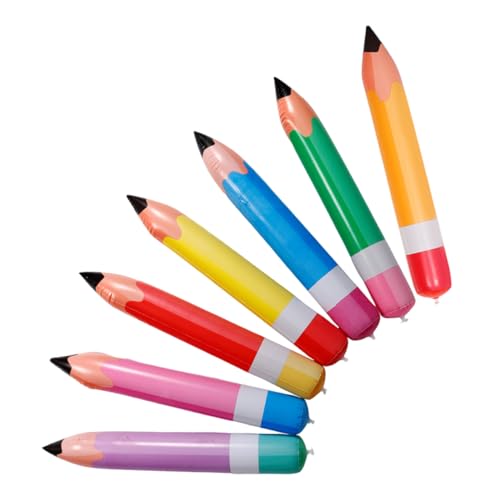 ULTECHNOVO 7 Stück Giant Aufblasbare Bleistifte Teiliges aus PVC für Schulanfang Klassenzimmer Dekoration Buntstifte Luftballons Verschiedenen Farben ULTECHNOVO 7 Stück Giant Aufblasbare Bleistifte Teiliges aus PVC für Schulanfang Klassenzimmer Dekoration Buntstifte Luftballons Verschiedenen Farben von ULTECHNOVO