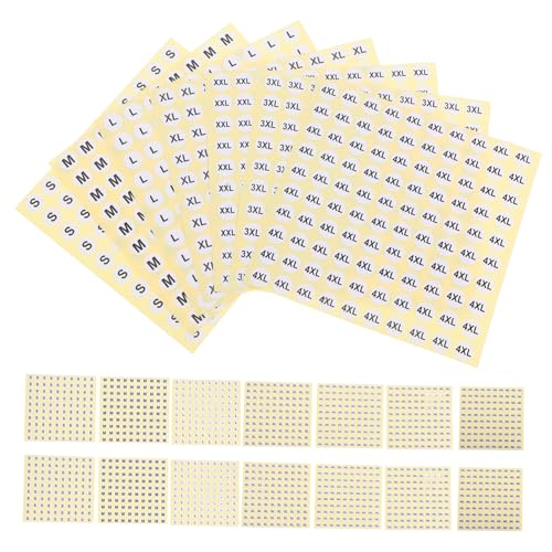 ULTECHNOVO 7000 Stück Runde Selbstklebende Etiketten für Kleidung Wasserdichte Größenetiketten S für Einzelhandel zur Schnellen Größenidentifikation für Verschiedene Bekleidungsarten von ULTECHNOVO