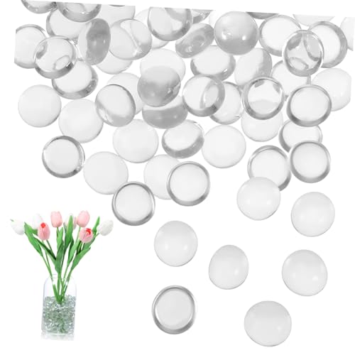 ULTECHNOVO 750 Stück Flache Glasperlen Transparente Kieselsteine für Vasenfüller Aquarien Dekoration und Gartenverschönerung für Bastelprojekte und Große Events ULTECHNOVO 750 Stück Flache Glasperlen Transparente Kieselsteine für Vasenfüller Aquarien Dekoration und Gartenverschönerung für Bastelprojekte und Große Events von ULTECHNOVO